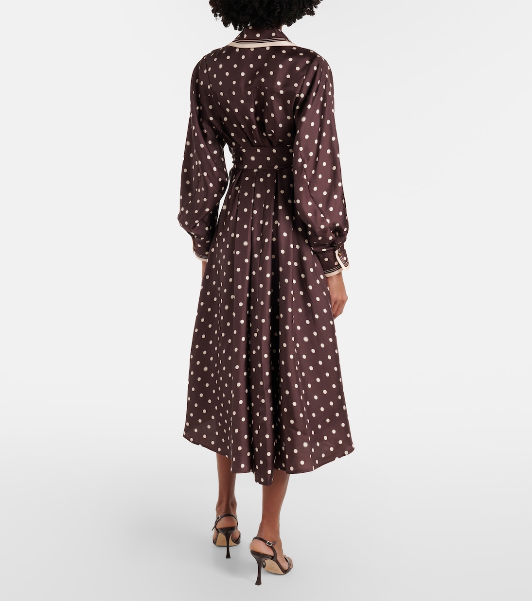 Polka-dot belted silk shirt dress | Zimmermann