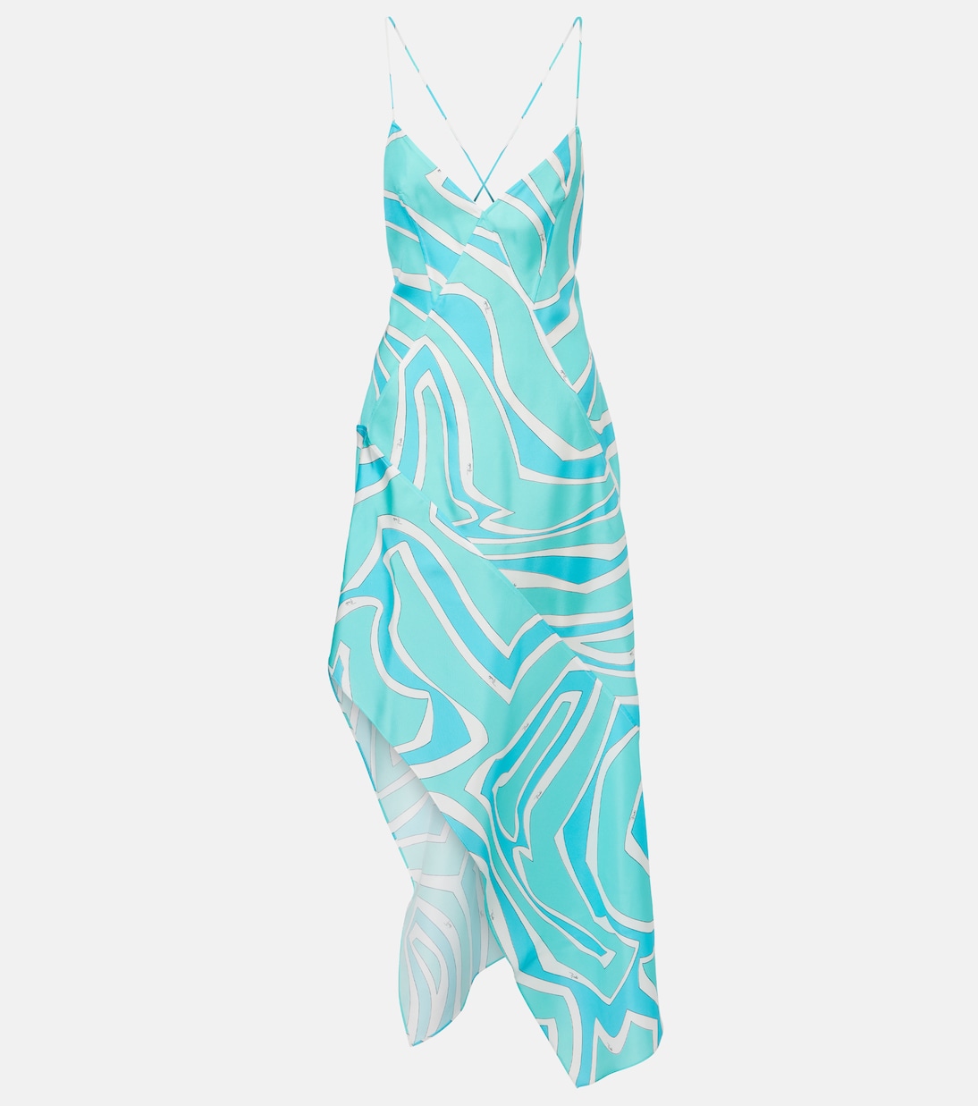 Labirinto silk satin midi dress | Pucci