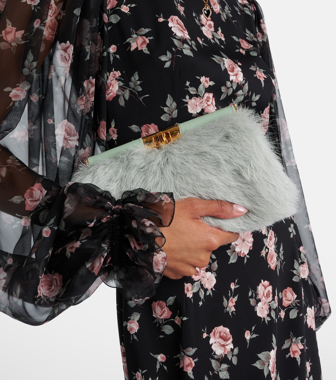 Marlene Small shearling shoulder bag | Dolce&Gabbana