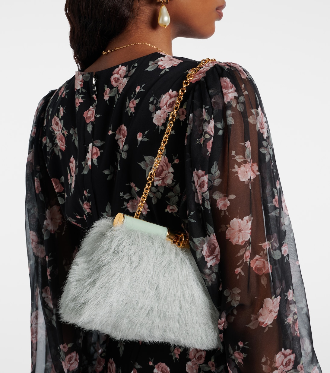 Marlene Small shearling shoulder bag | Dolce&Gabbana