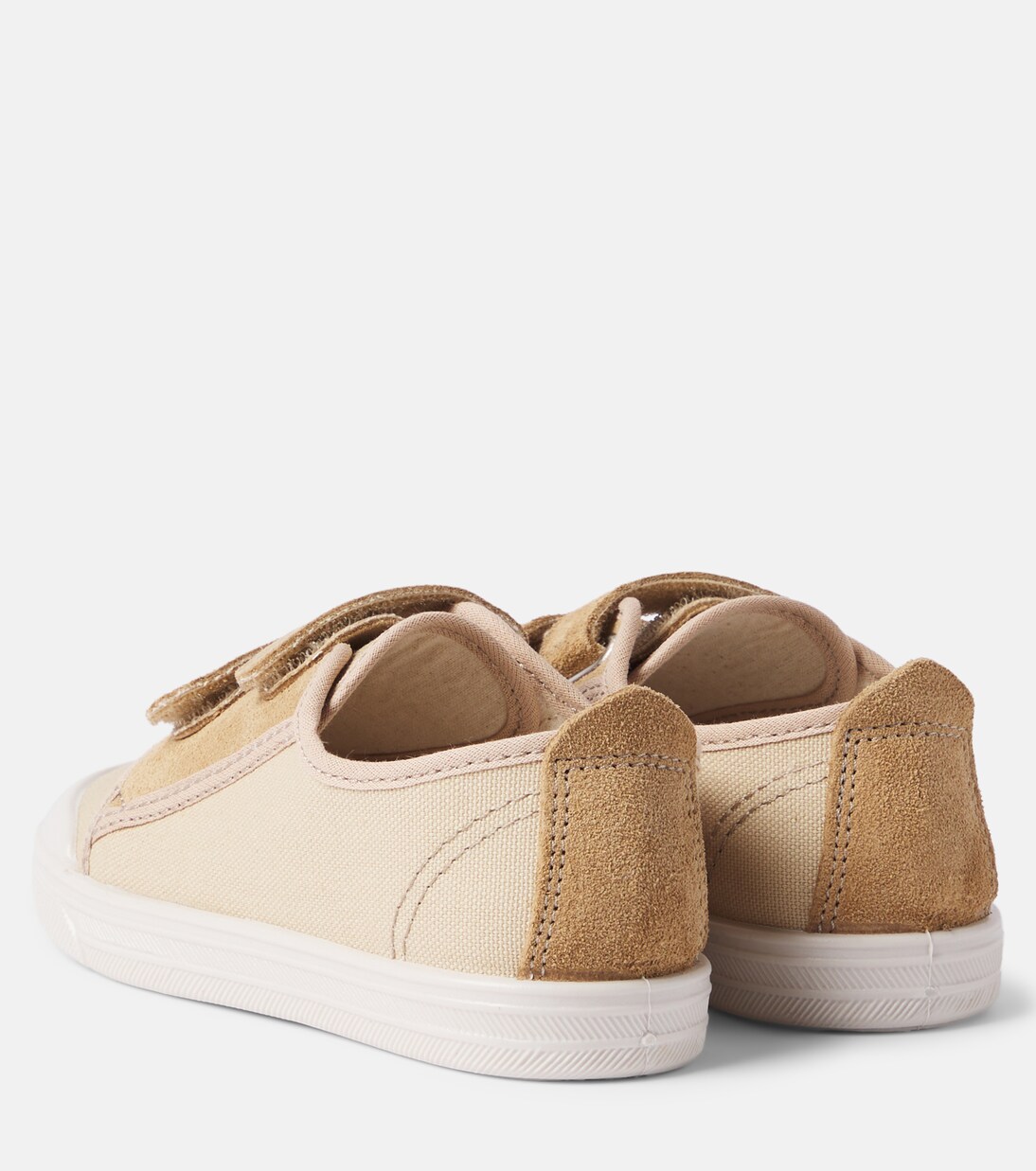 Suede-trimmed canvas sneakers | Il Gufo