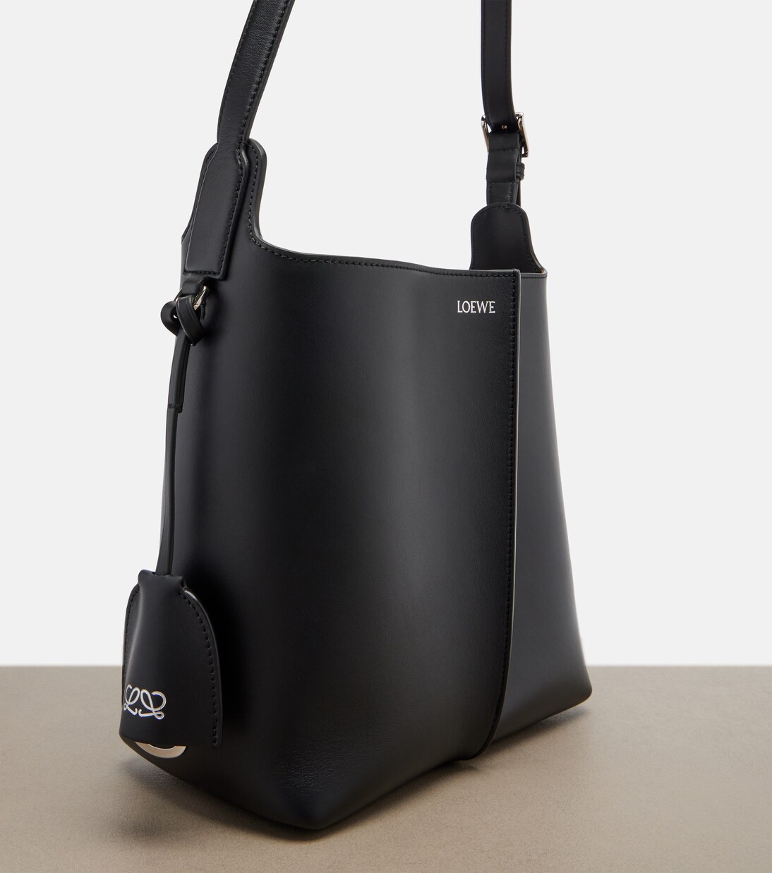 Double L leather shoulder bag | Loewe