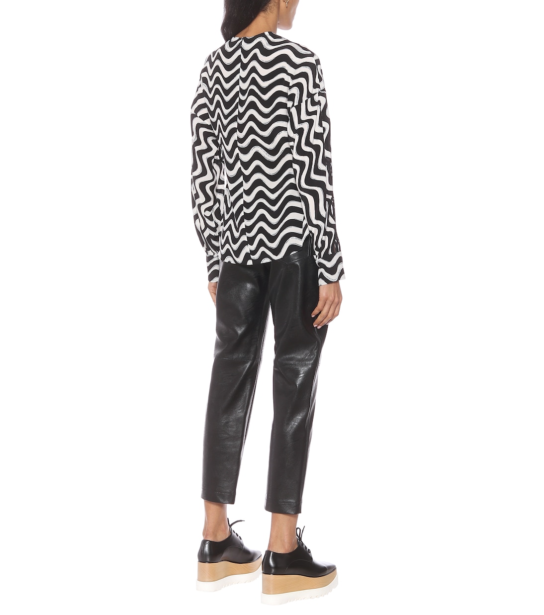 Blusa Illusion a stampa in seta | Stella McCartney