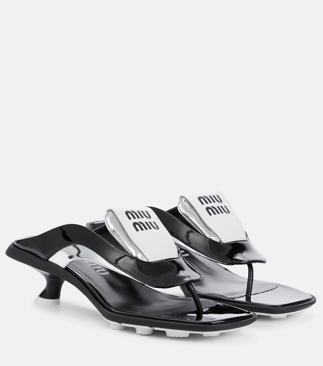 Sandali infradito in pelle | Miu Miu