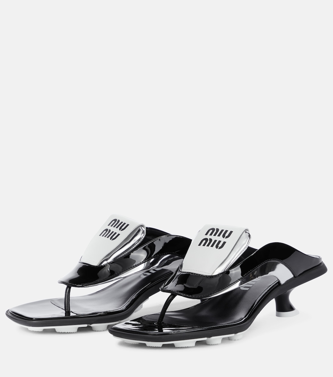 Sandali infradito in pelle | Miu Miu