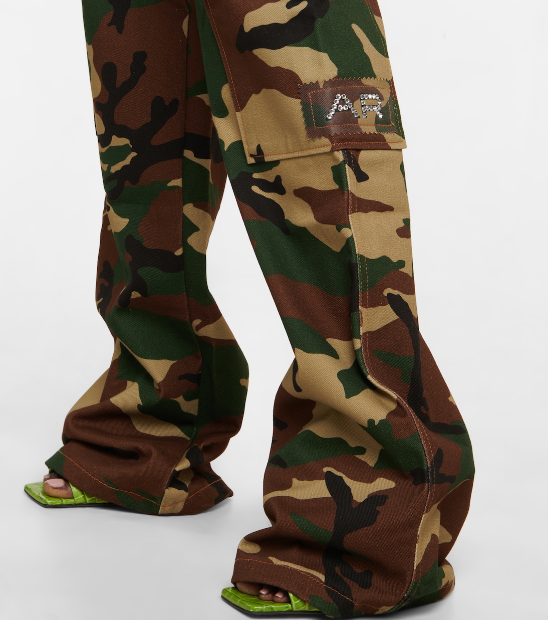 Pantalon cargo en coton à motif camouflage | Alessandra Rich
