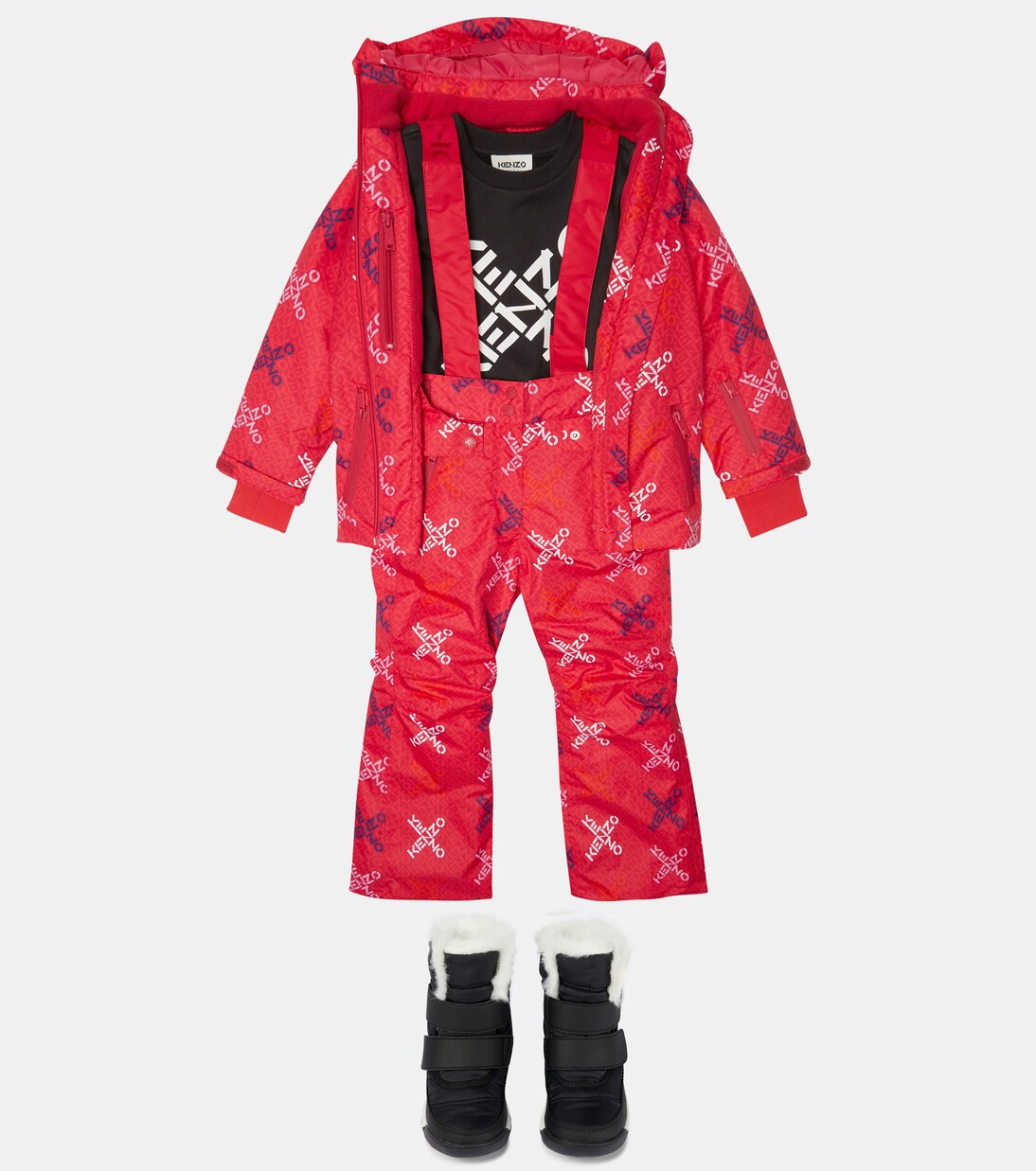 Logo-print padded ski jacket | Kenzo Kids
