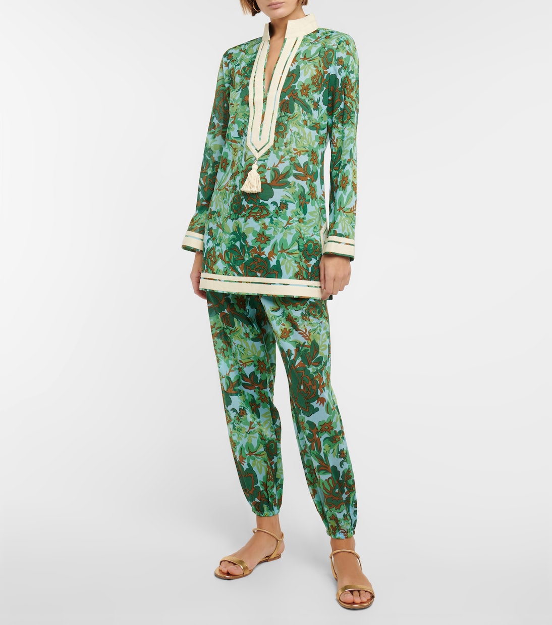 Printed voile pants | Tory Burch