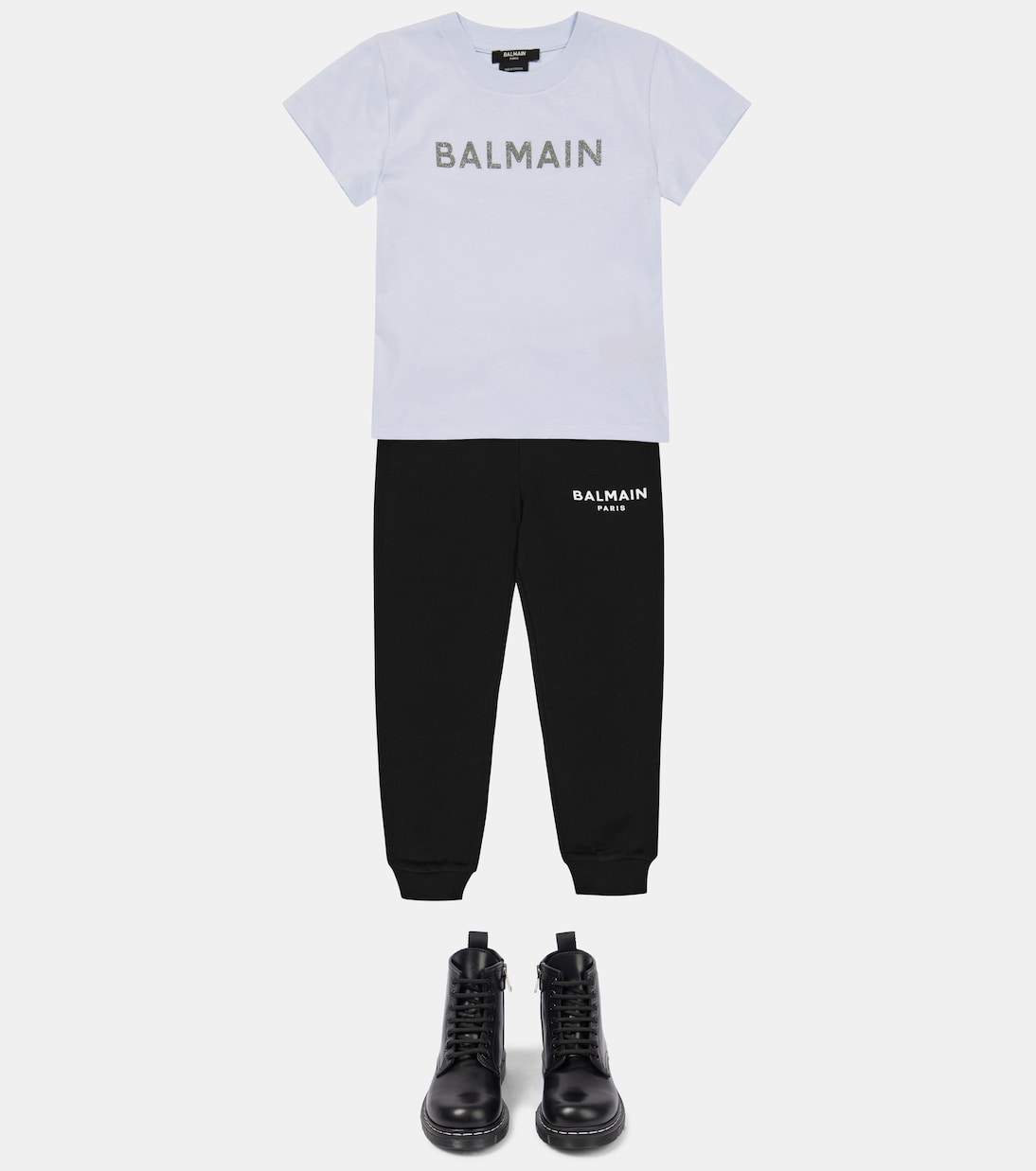 T-Shirt aus Baumwoll-Jersey | Balmain Kids