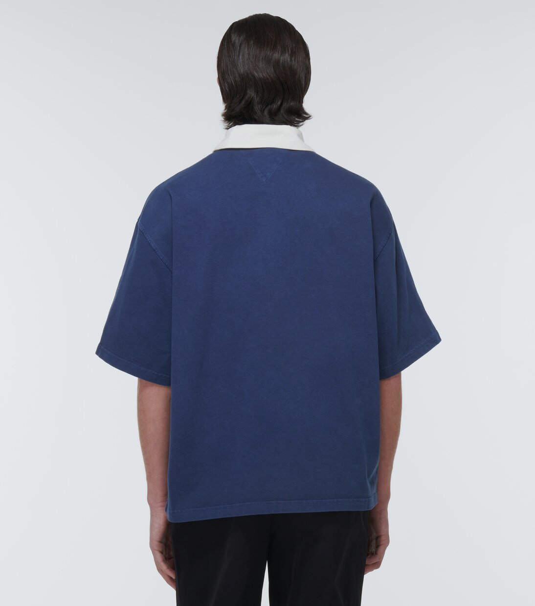 Cotton polo shirt in blue - Bottega Veneta | Mytheresa