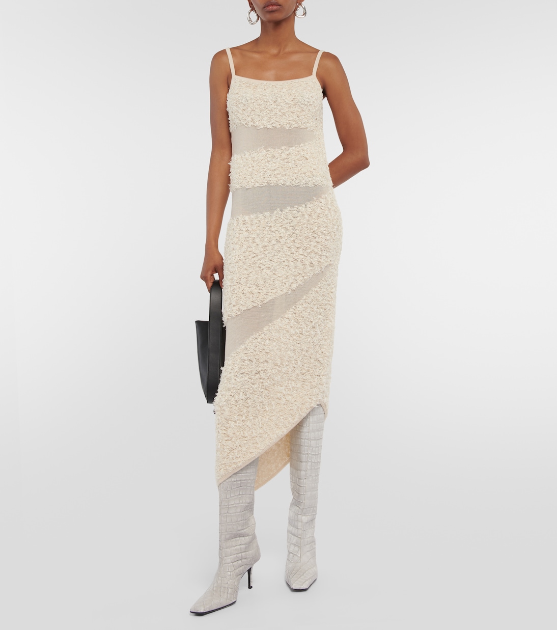 Paneled linen-blend gown | Dion Lee