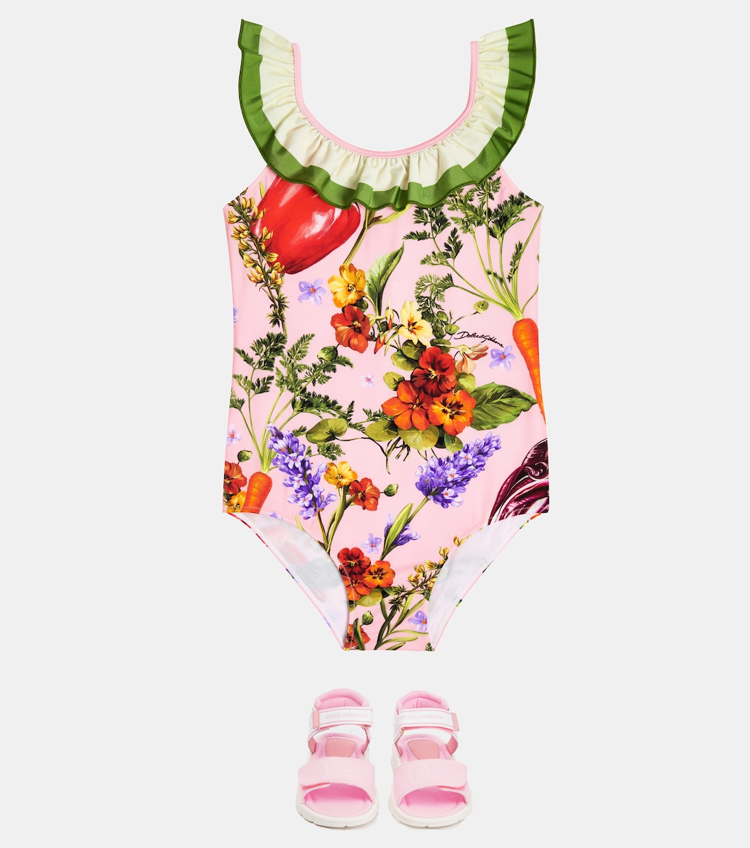 Maillot de bain à fleurs | Dolce&Gabbana Kids