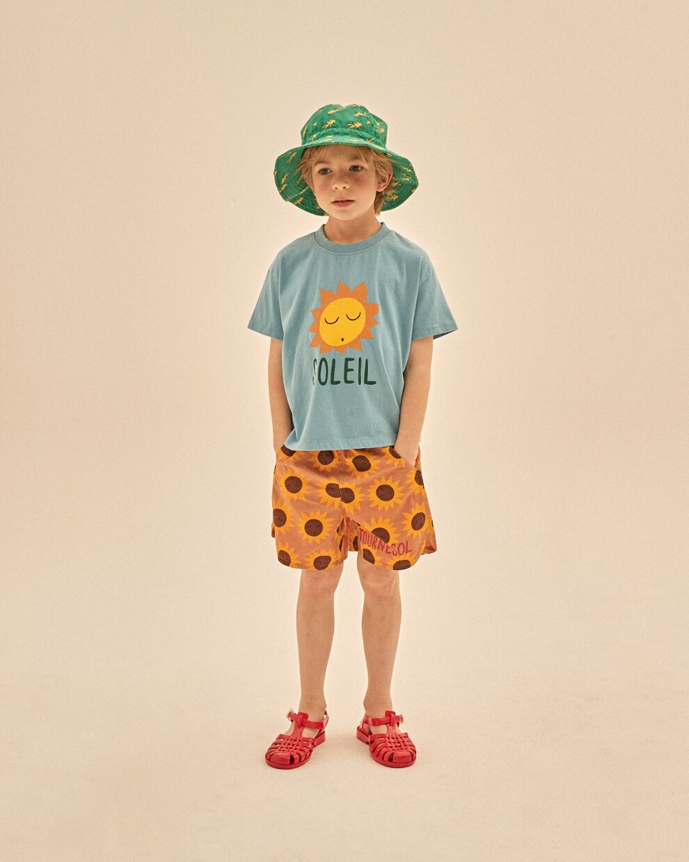 Shorts Tournesol en mezcla de algodón floral | Jellymallow