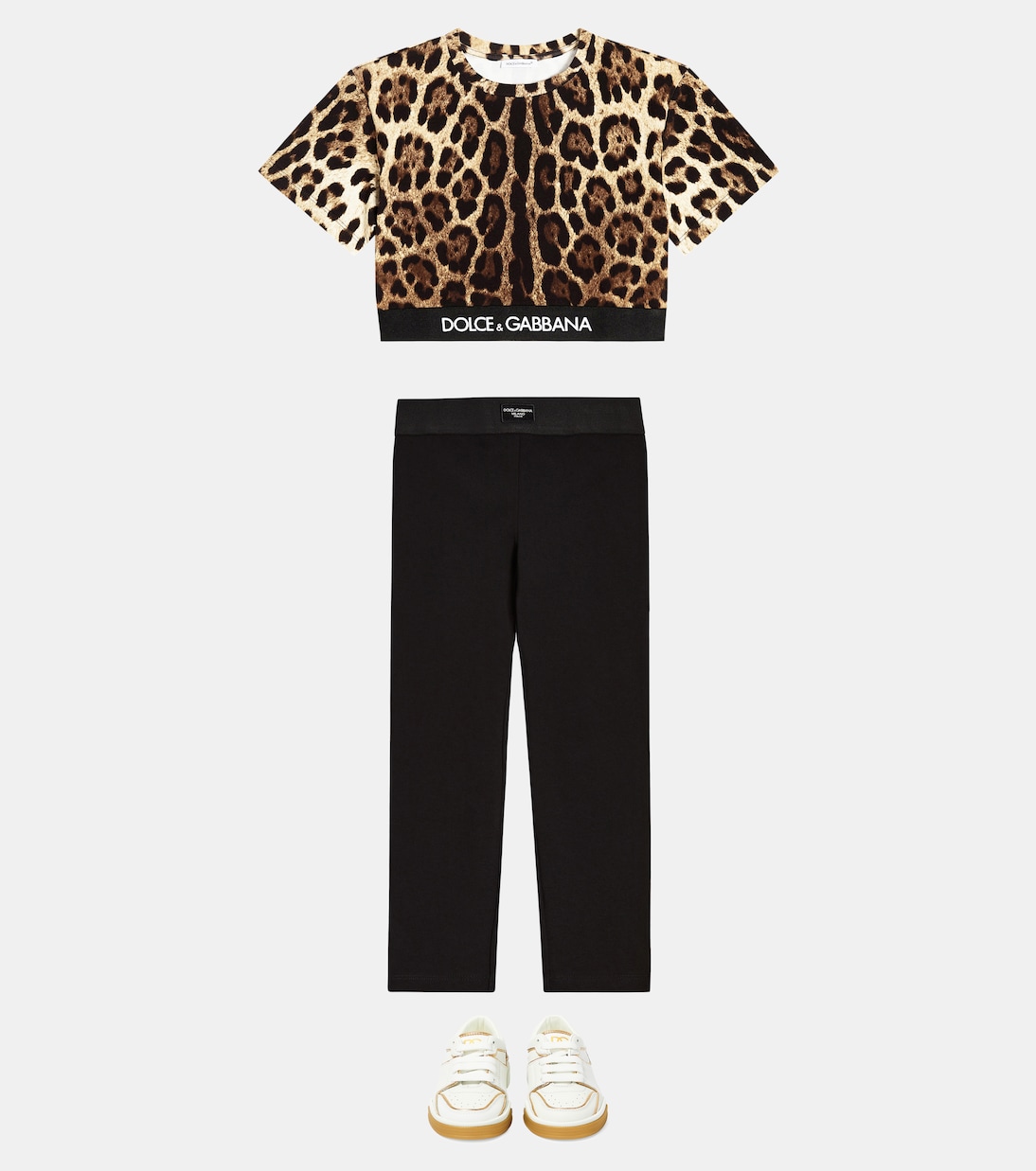 Camiseta en jersey de mezcla de algodón | Dolce&Gabbana Kids
