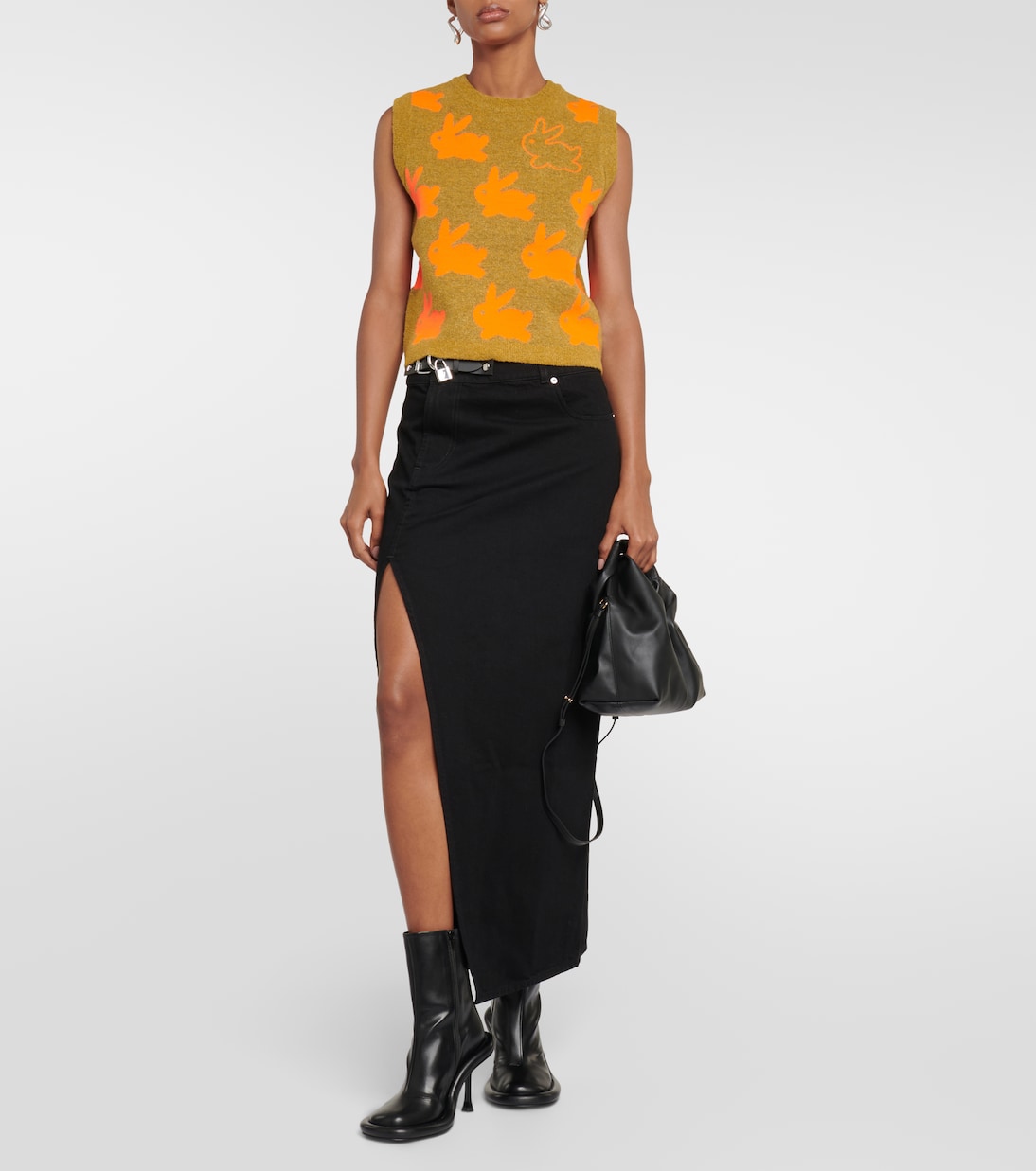 Jupe longue asymétrique en jean | JW Anderson