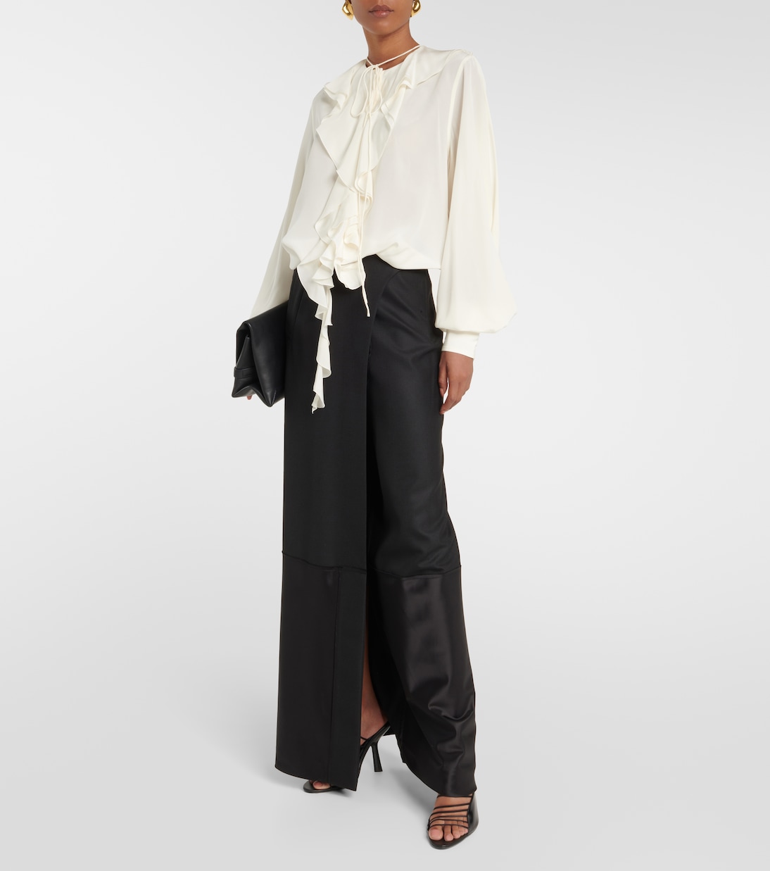 Blusa in seta con volant | Victoria Beckham