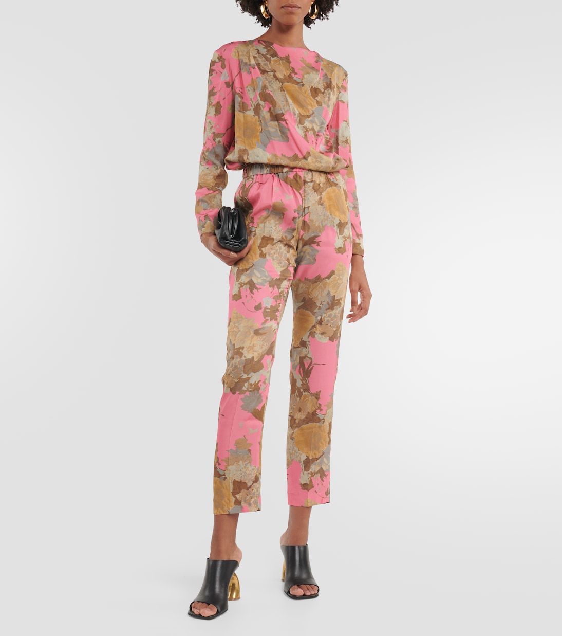 Pantaloni slim a vita media con stampa | Dries Van Noten