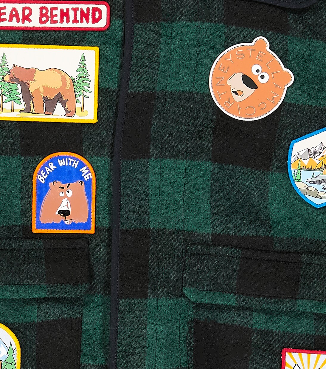 Abrigo con capucha a cuadros | Stella McCartney Kids