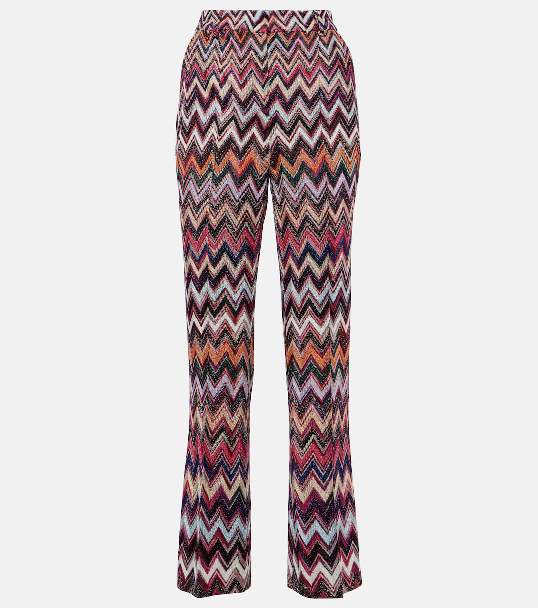 Pantalones flared de lamé en zigzag | Missoni