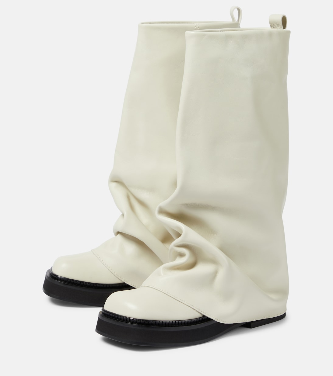 Robin leather knee-high combat boots | The Attico