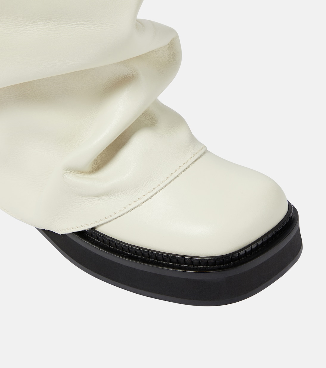 Robin leather knee-high combat boots | The Attico
