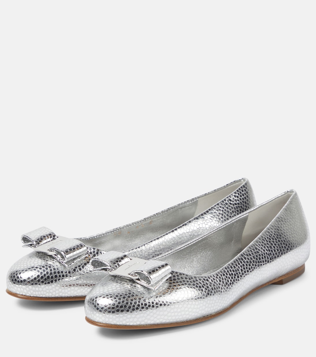 Ballerinas Vara aus Metallic-Leder | Ferragamo