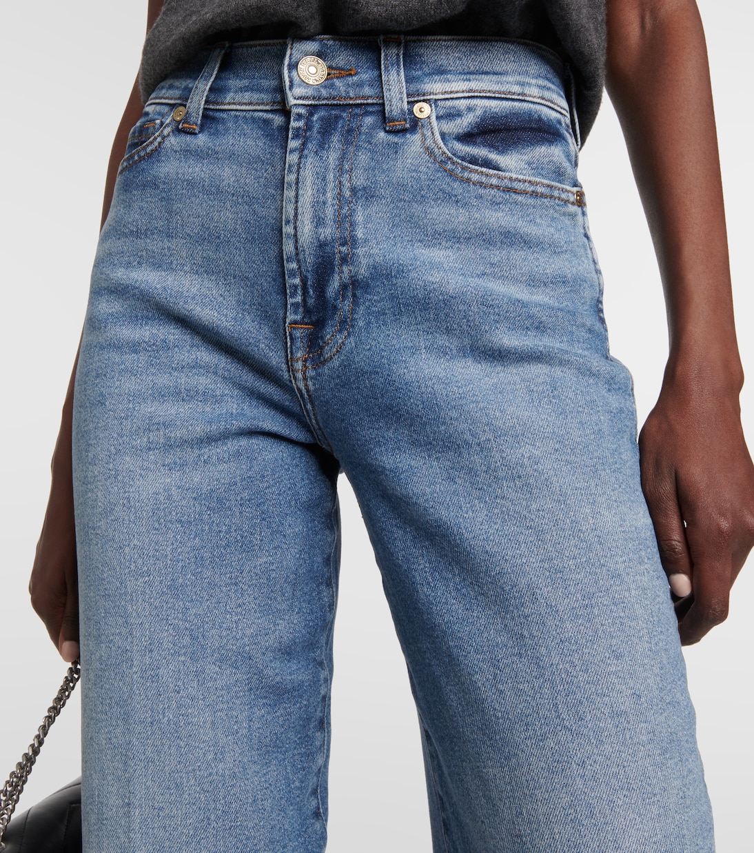 Lotta Luxe Vintage high-rise wide-leg jeans | 7 For All Mankind