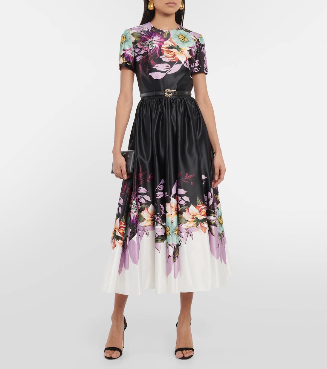 Vestido midi floral | Elie Saab