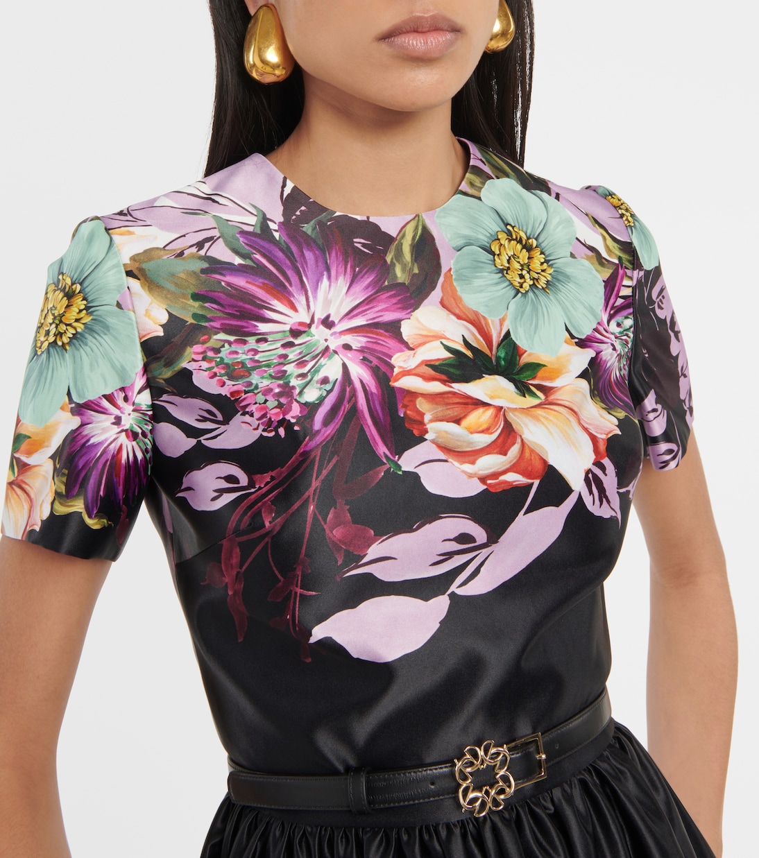 Vestido midi floral | Elie Saab