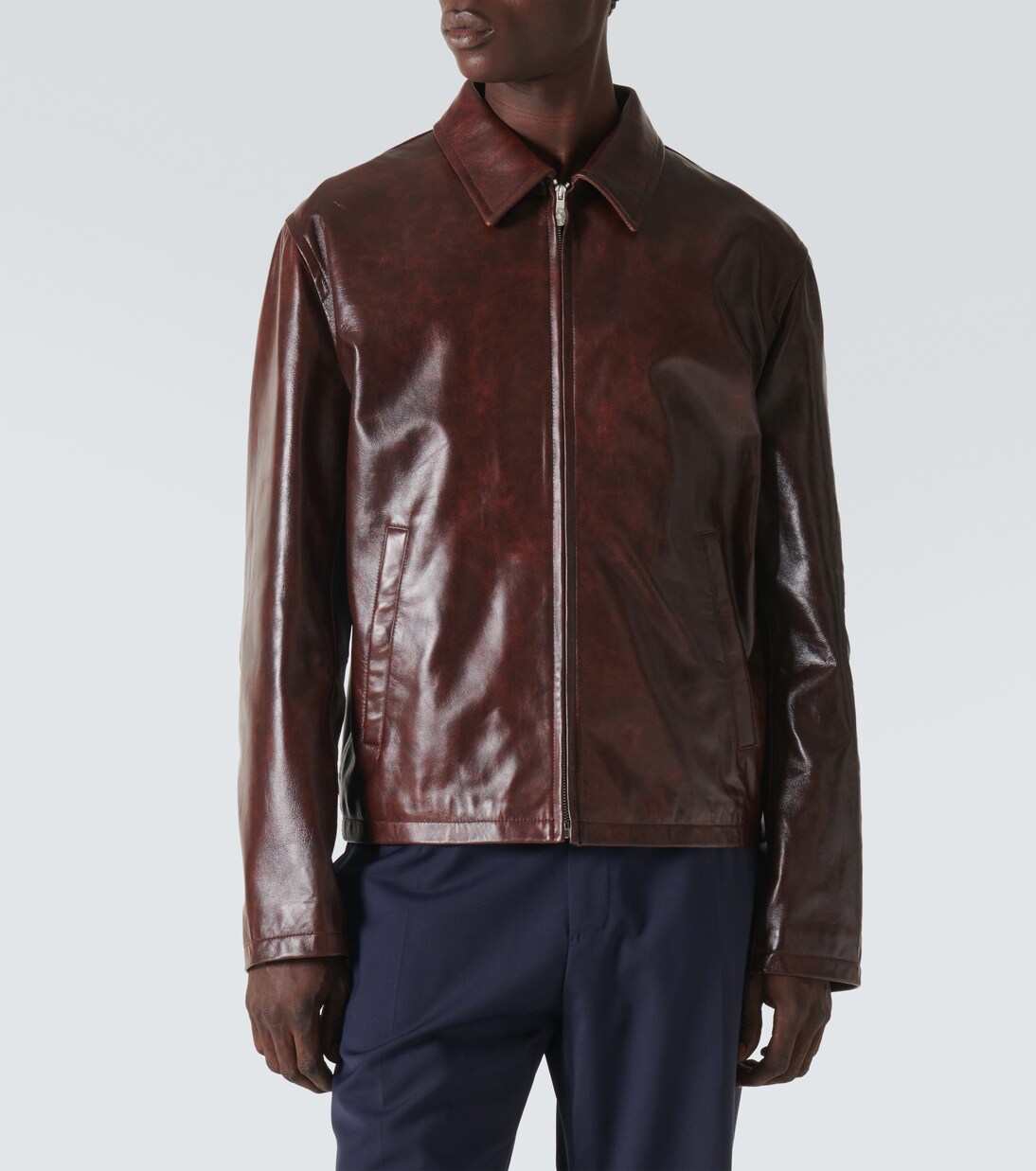 Leather jacket in brown - Acne Studios | Mytheresa