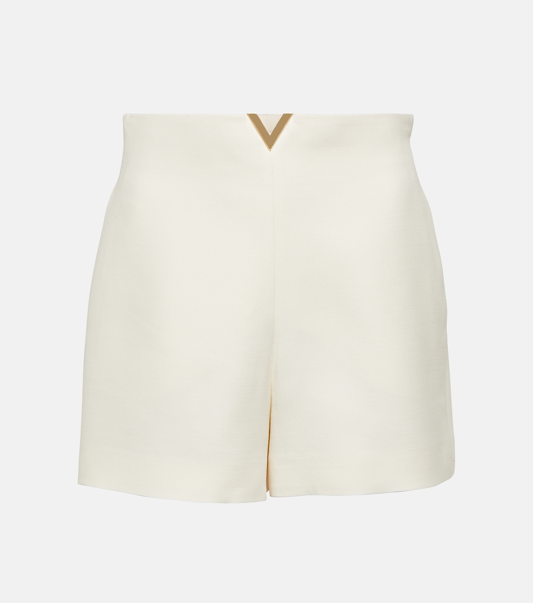 Vlogo wool and silk crêpe shorts | Valentino