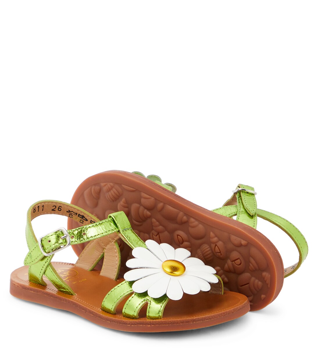 Sandali Plagette Big Flo in pelle | Pom d'Api