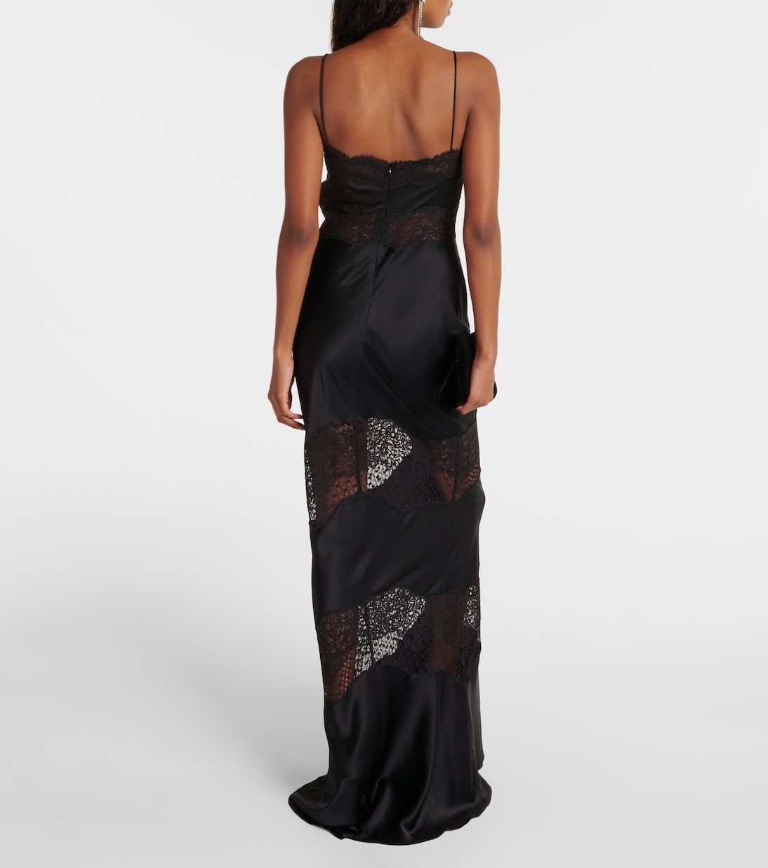 Robe Larisa aus Seide mit Spitze | Rebecca Vallance