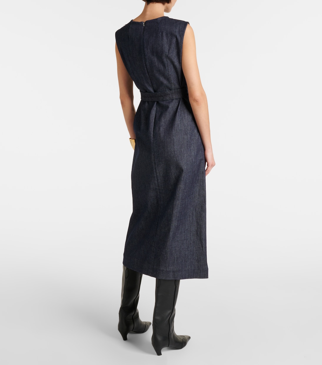 Vestido midi de denim con cinturón | 'S Max Mara
