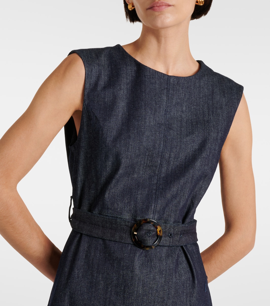 Vestido midi de denim con cinturón | 'S Max Mara