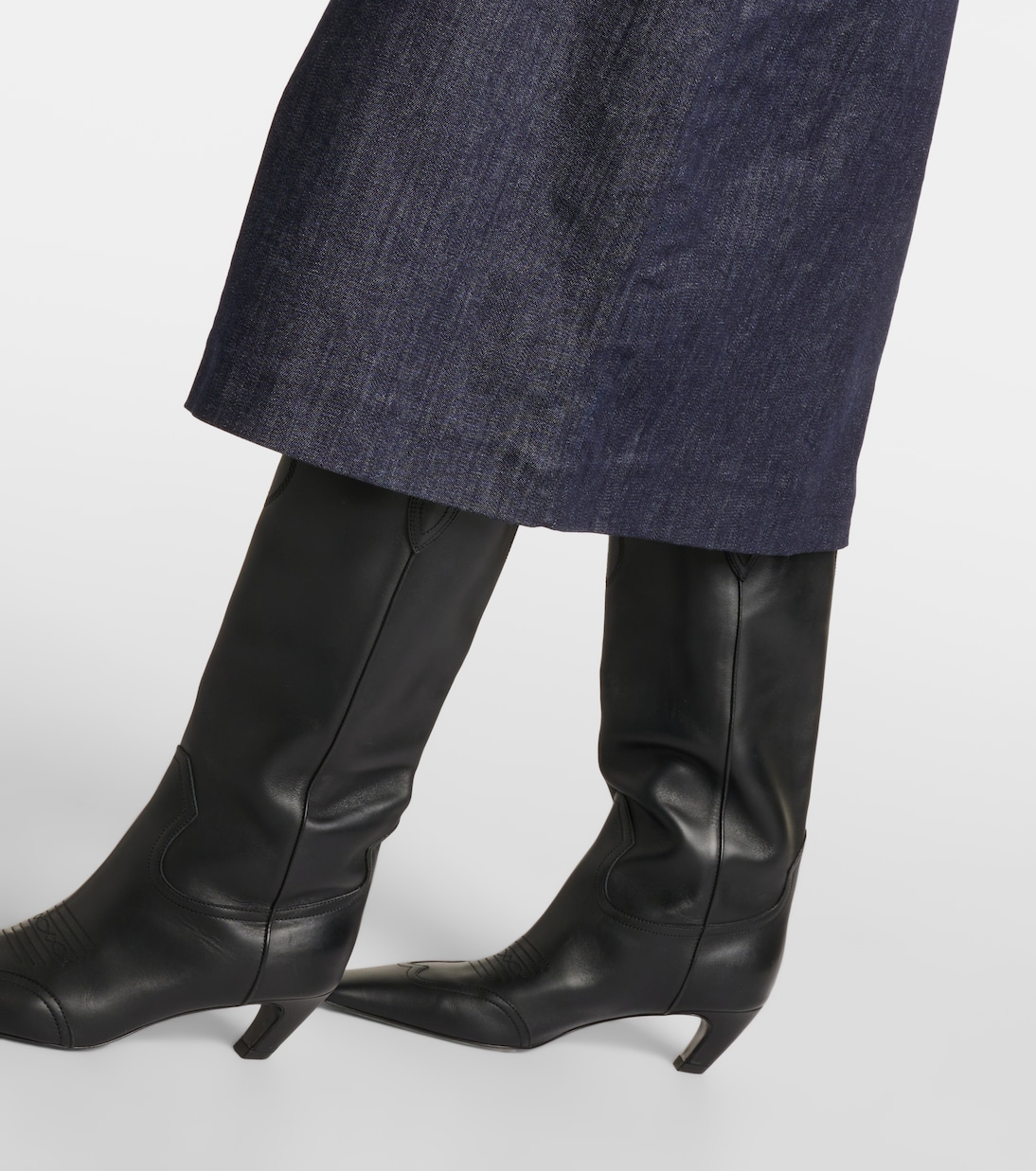 Vestido midi de denim con cinturón | 'S Max Mara