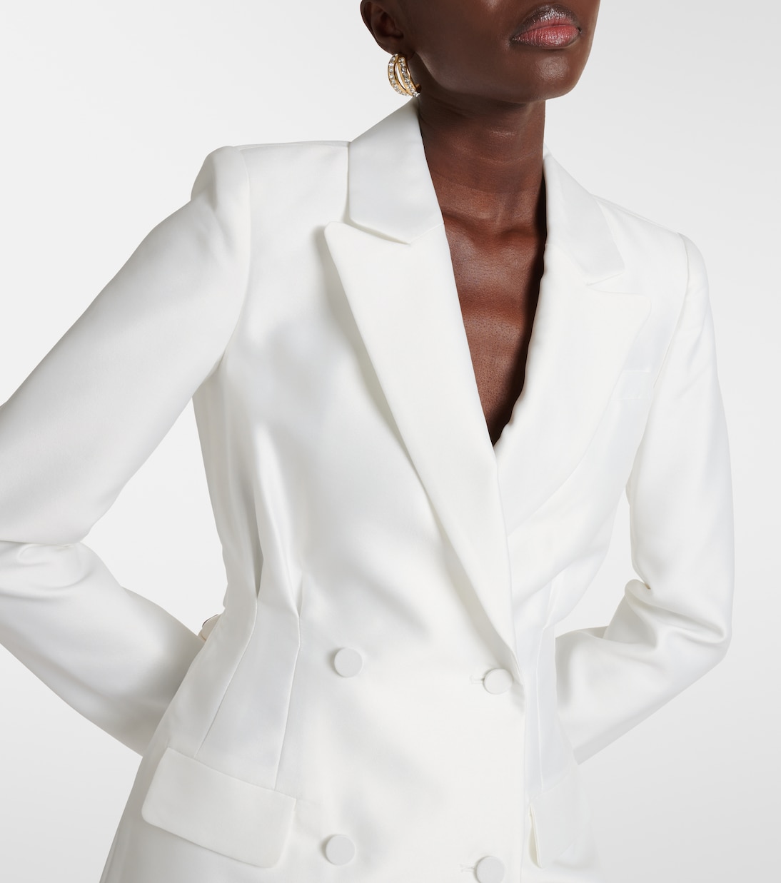 Double-breasted taffeta blazer dress | Self-Portrait