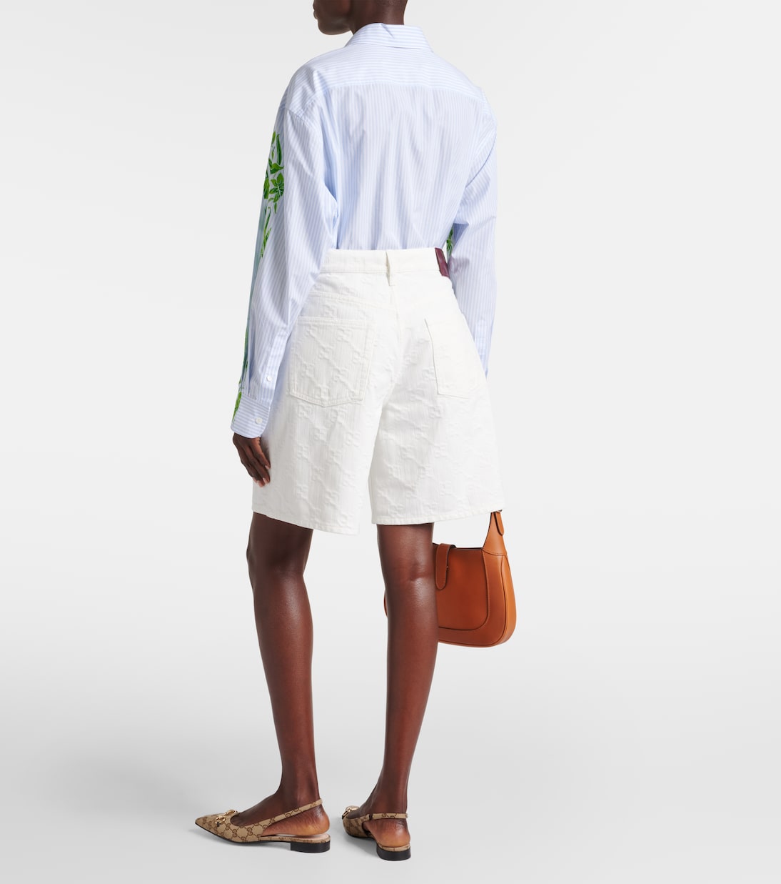 Bermudas de Mezclilla Jacquard GG para Jóvenes de Gucci