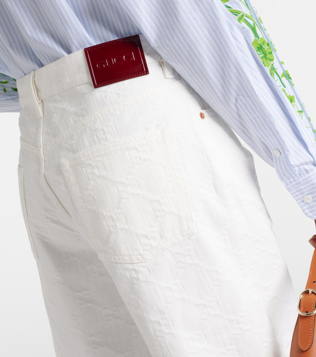 Bermudas de Mezclilla Jacquard GG para Jóvenes de Gucci