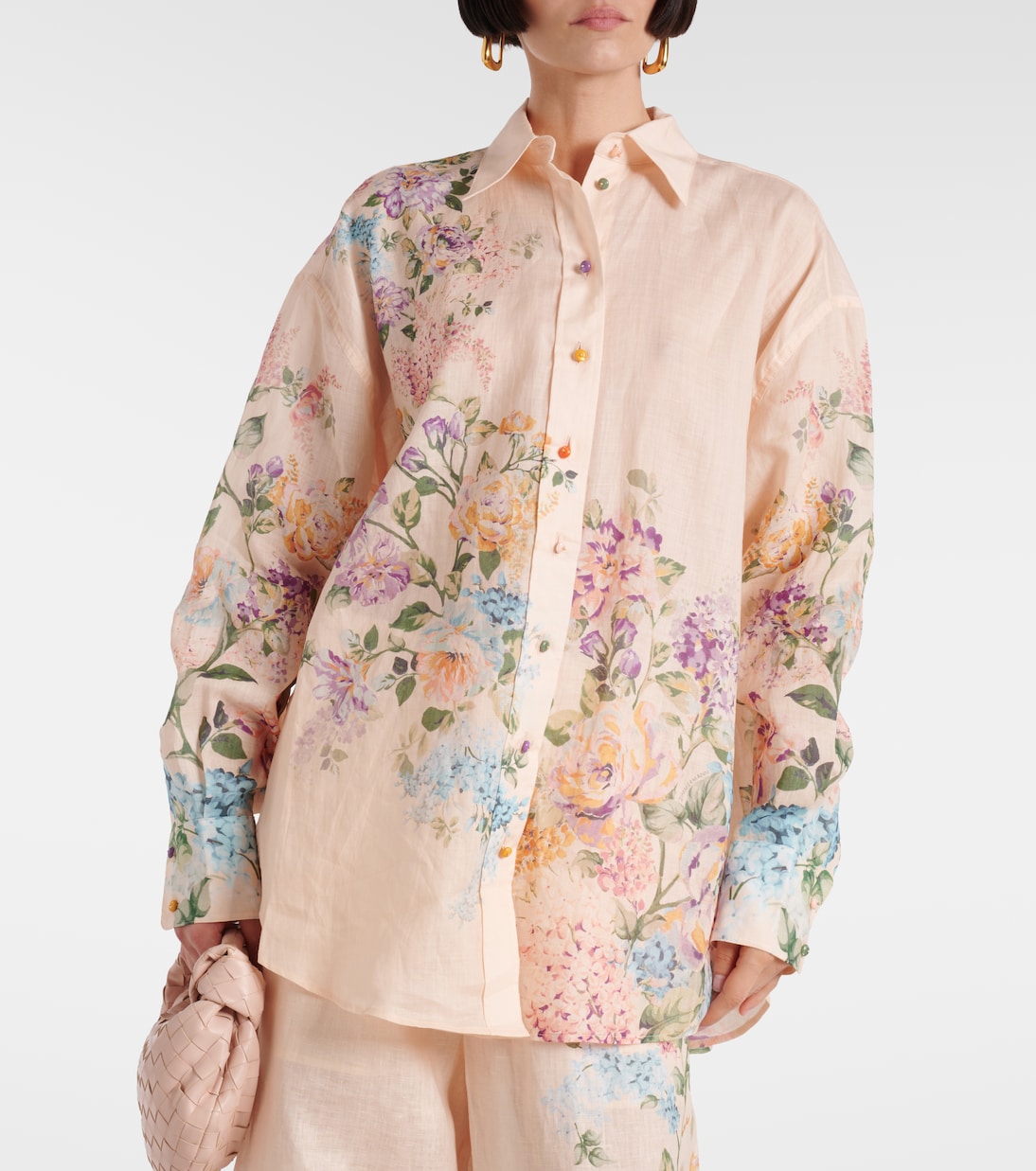 Chemise Halliday en lin à fleurs | Zimmermann
