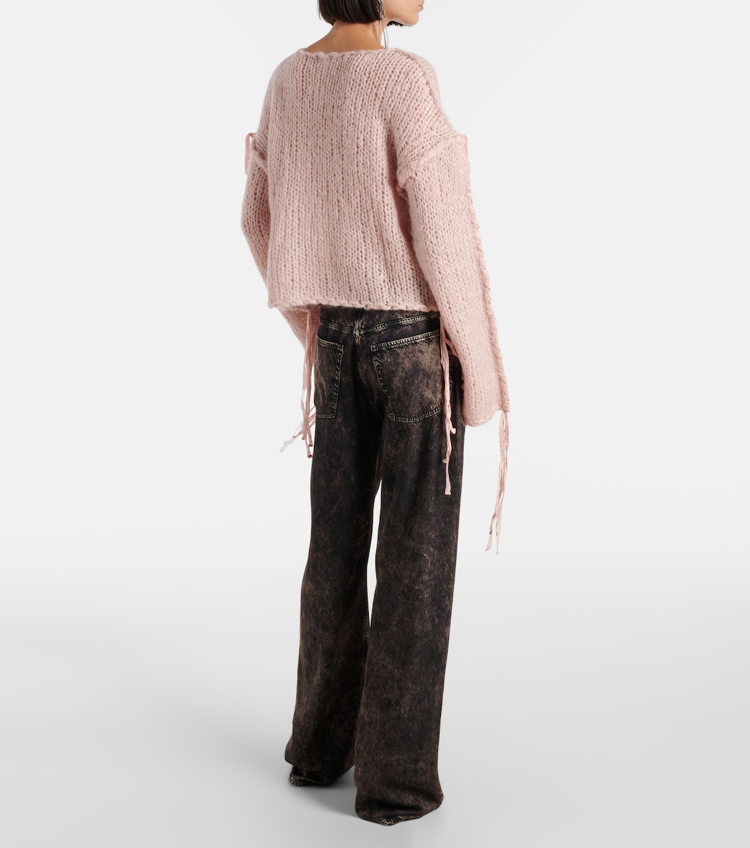 Cropped open knit sweater  | Acne Studios