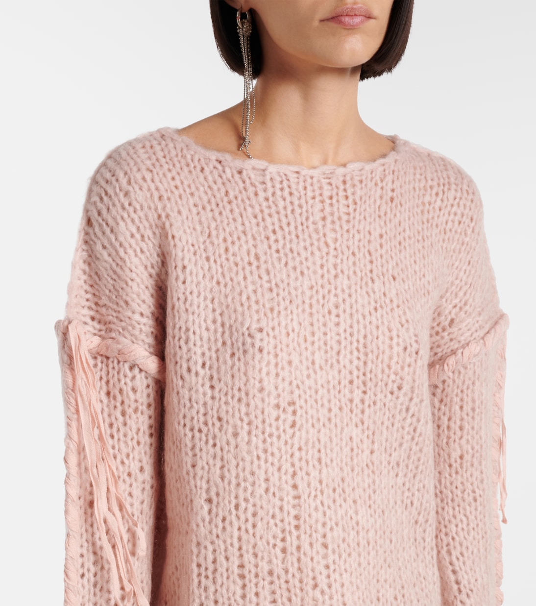 Cropped open knit sweater  | Acne Studios