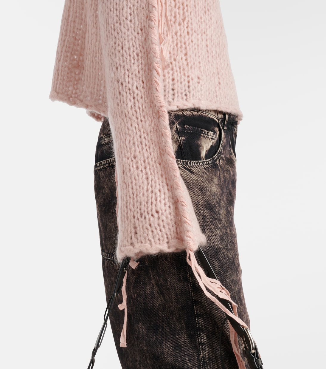 Cropped open knit sweater  | Acne Studios