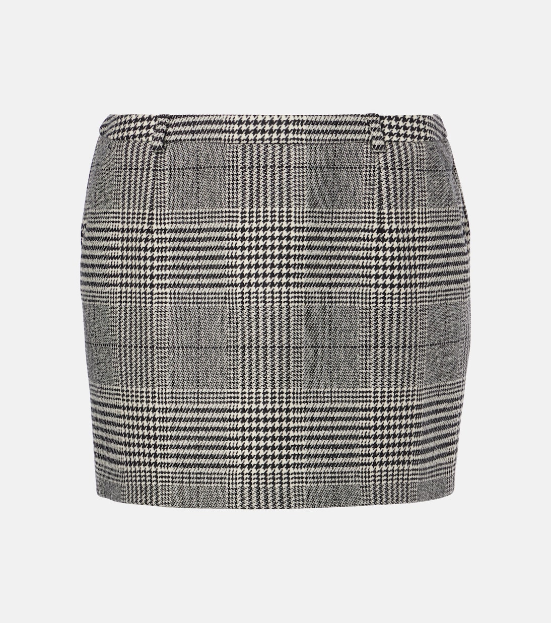 Mini-jupe en laine et cachemire à carreaux | Dolce&Gabbana
