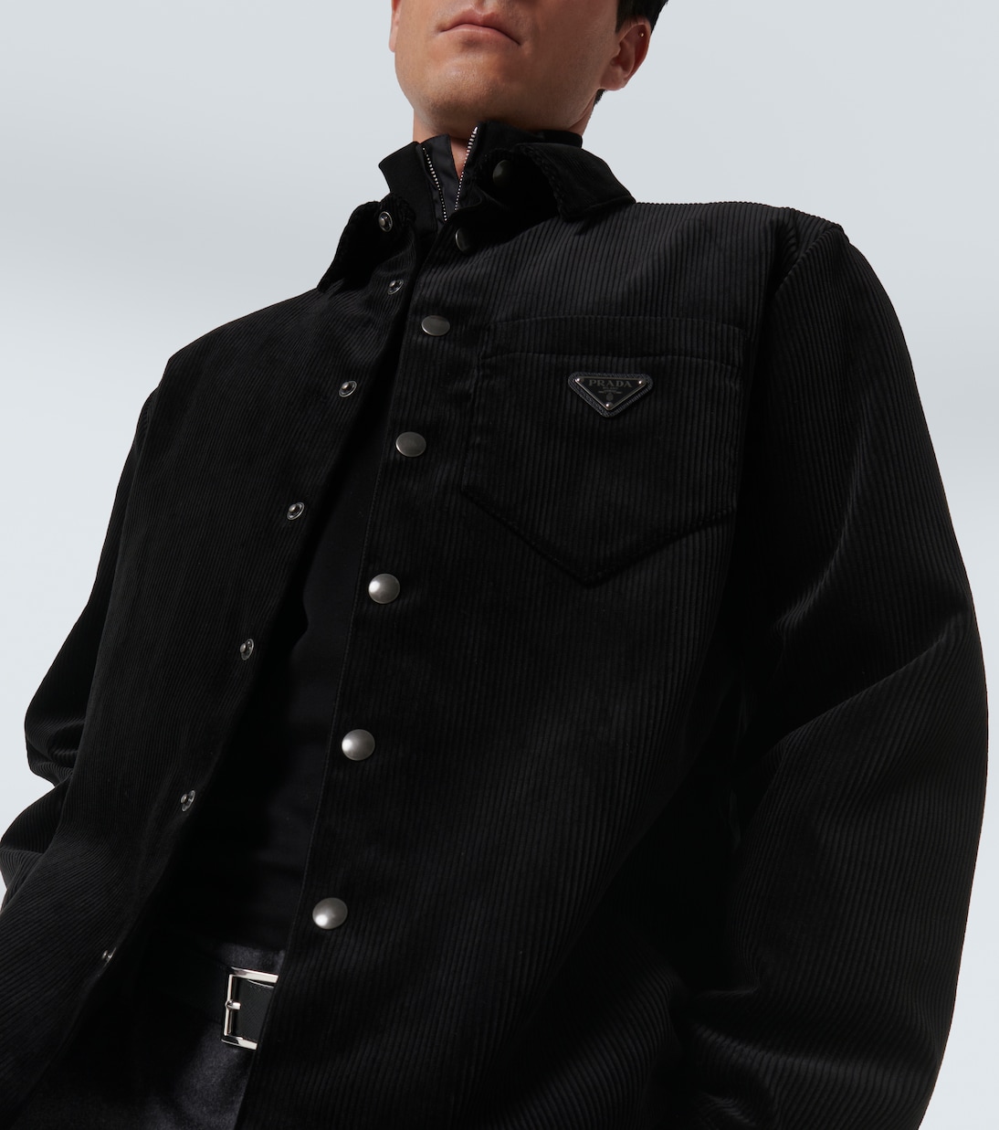 Hemdjacke aus Baumwoll-Cord | Prada