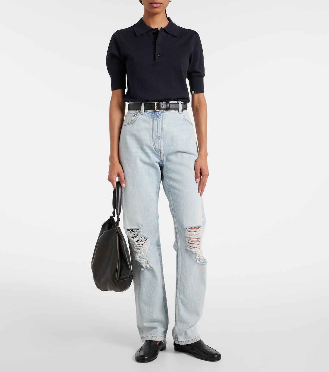 Polohemd N°351 Park aus Baumwolle und Kaschmir | Extreme Cashmere