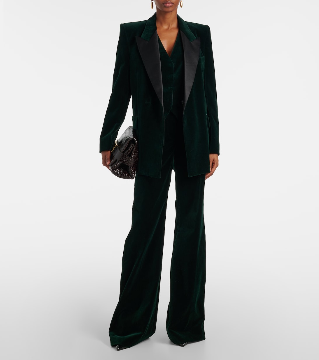 Blazer in velluto con raso | Victoria Beckham
