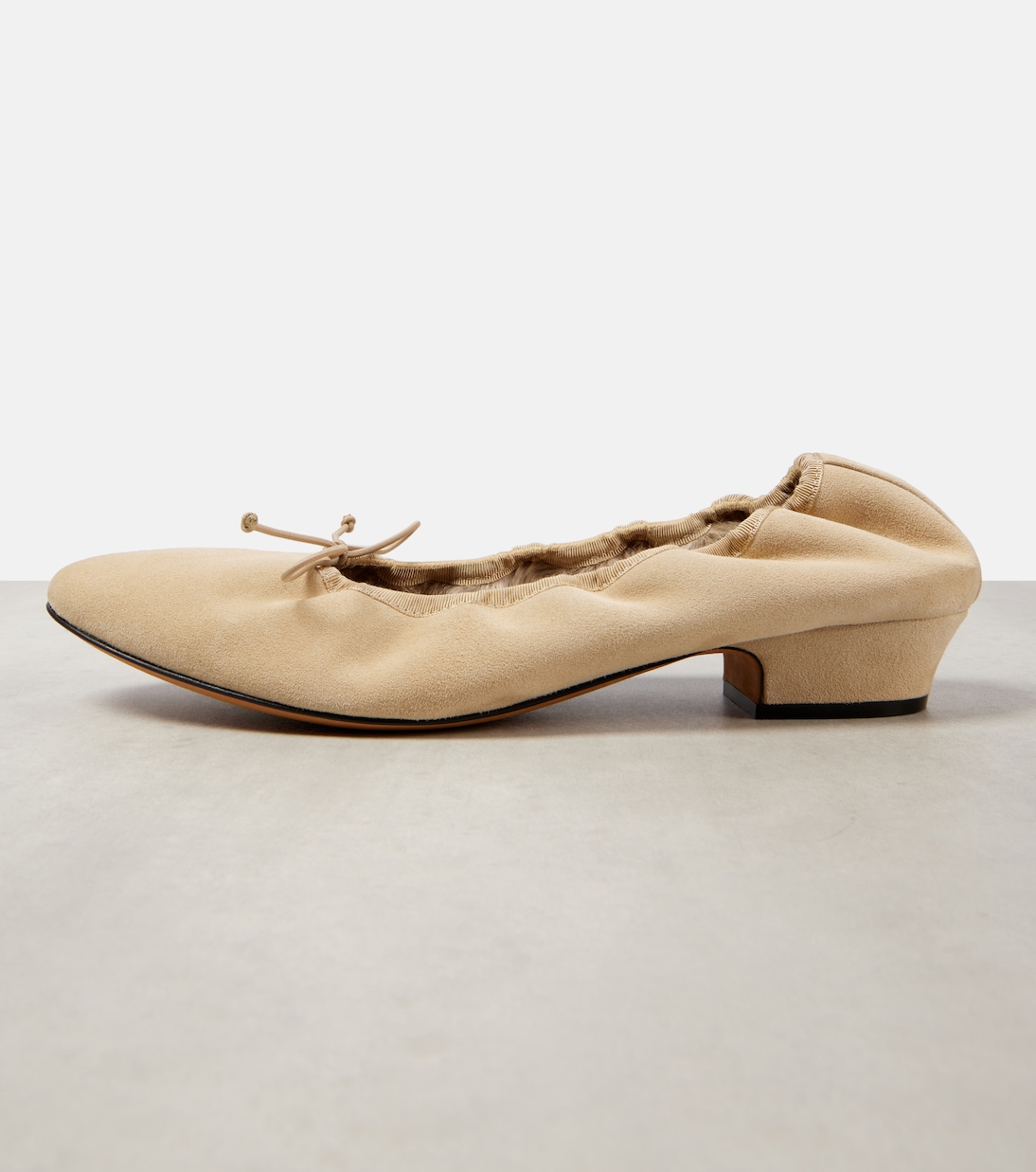 Ballerine Awar in suede con shearling | The Row