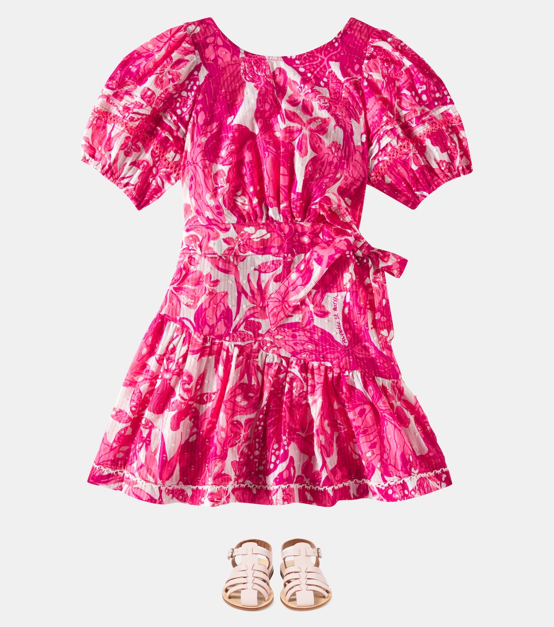 Abito Chantal in cotone con stampa | Poupette St Barth Kids