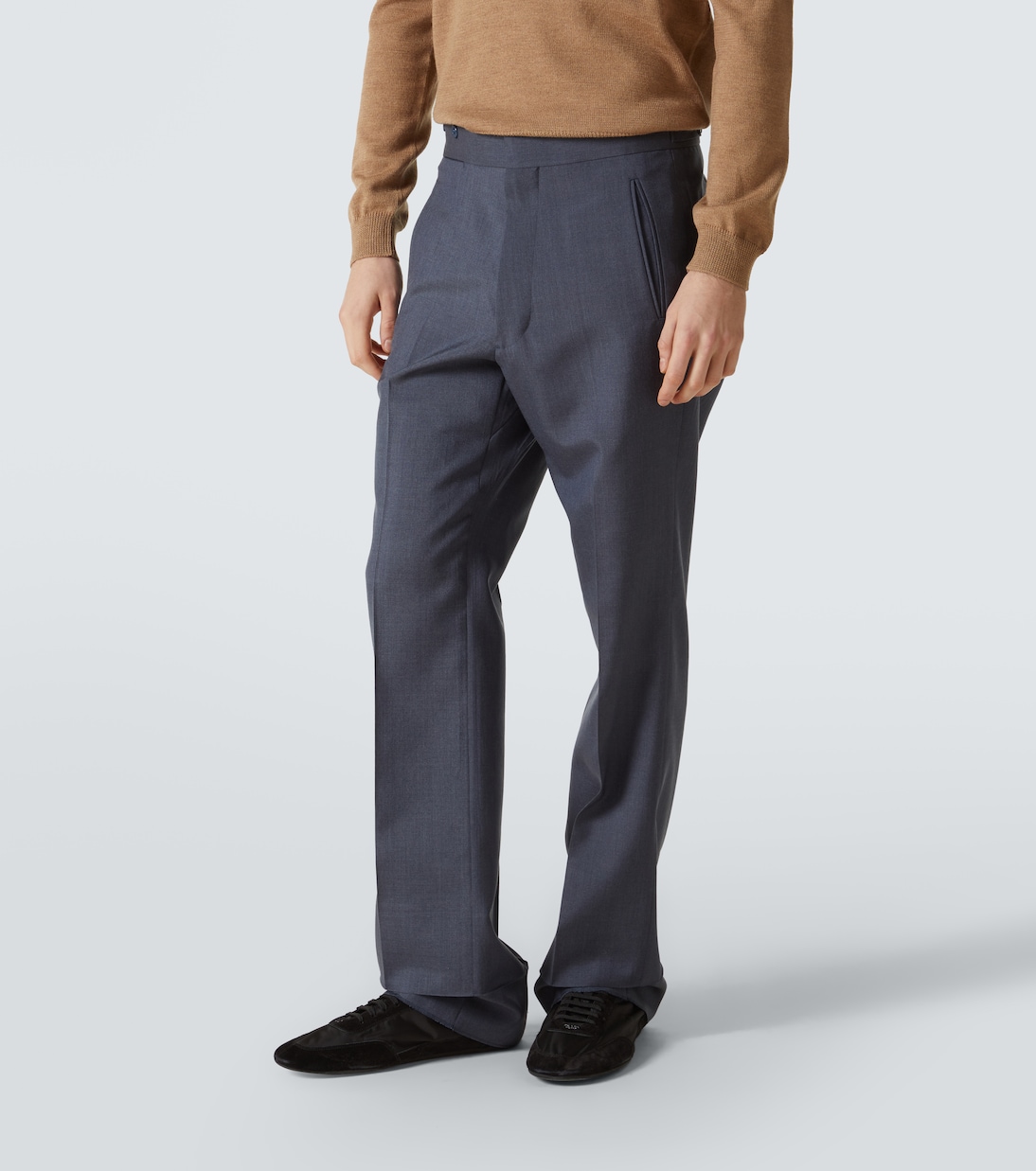 Pantaloni regular in mohair e seta | Prada